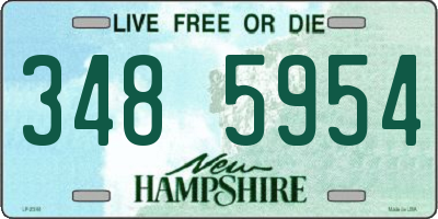 NH license plate 3485954