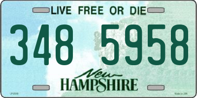 NH license plate 3485958