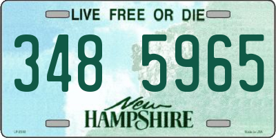 NH license plate 3485965