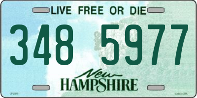 NH license plate 3485977