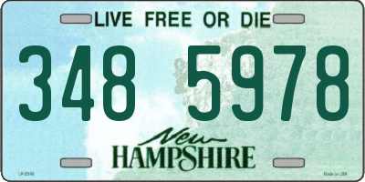 NH license plate 3485978