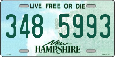 NH license plate 3485993