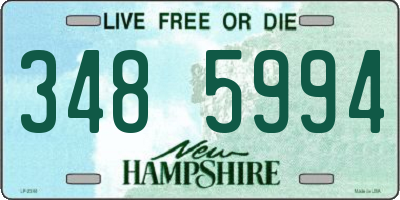 NH license plate 3485994