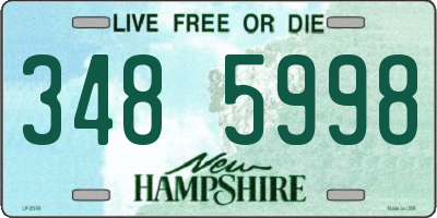 NH license plate 3485998