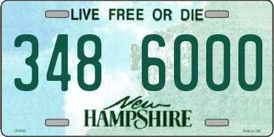 NH license plate 3486000