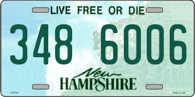 NH license plate 3486006