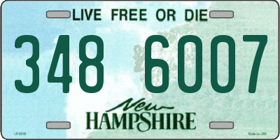 NH license plate 3486007
