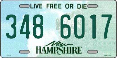 NH license plate 3486017