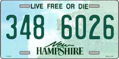 NH license plate 3486026