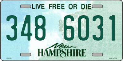 NH license plate 3486031