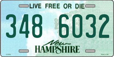 NH license plate 3486032