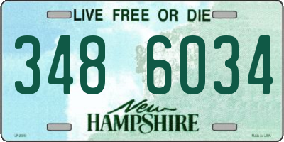 NH license plate 3486034