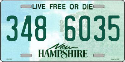NH license plate 3486035