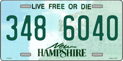 NH license plate 3486040