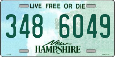 NH license plate 3486049
