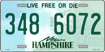 NH license plate 3486072