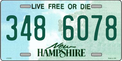 NH license plate 3486078
