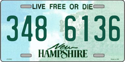 NH license plate 3486136