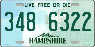 NH license plate 3486322