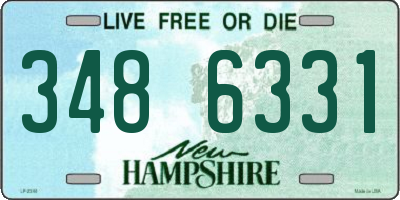 NH license plate 3486331