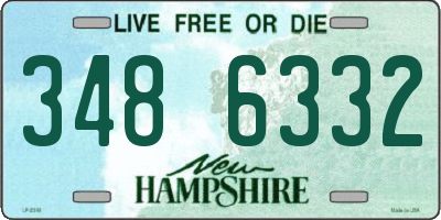 NH license plate 3486332