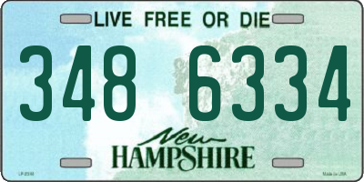 NH license plate 3486334