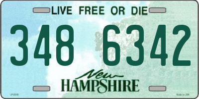 NH license plate 3486342