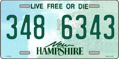 NH license plate 3486343