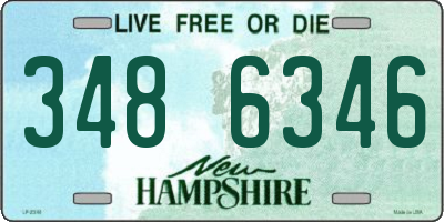 NH license plate 3486346