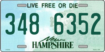 NH license plate 3486352
