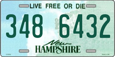 NH license plate 3486432