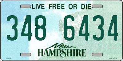 NH license plate 3486434