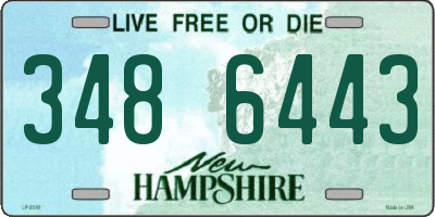 NH license plate 3486443