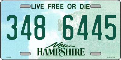 NH license plate 3486445