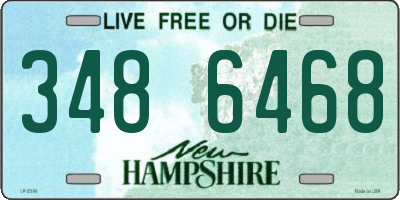 NH license plate 3486468