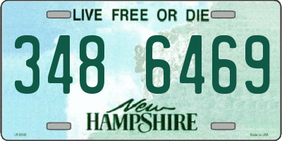 NH license plate 3486469