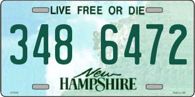 NH license plate 3486472