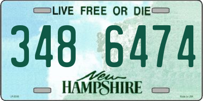 NH license plate 3486474
