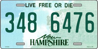 NH license plate 3486476