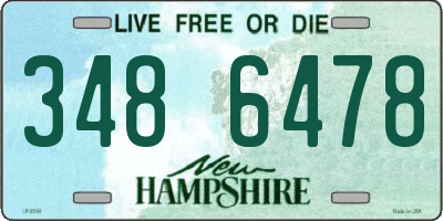 NH license plate 3486478
