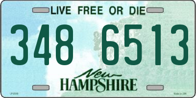 NH license plate 3486513