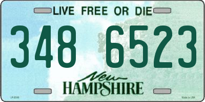 NH license plate 3486523