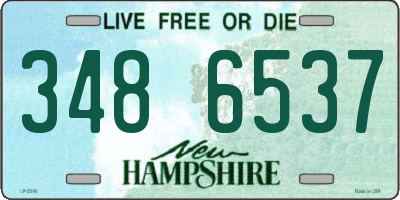 NH license plate 3486537