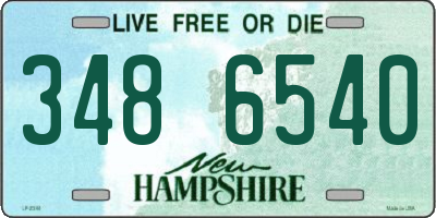 NH license plate 3486540