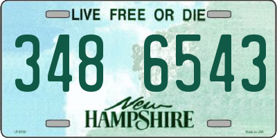NH license plate 3486543