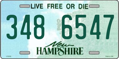 NH license plate 3486547
