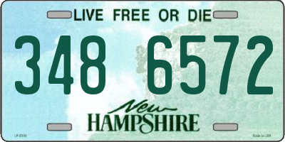 NH license plate 3486572