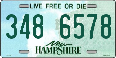 NH license plate 3486578