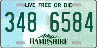 NH license plate 3486584