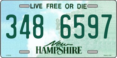 NH license plate 3486597